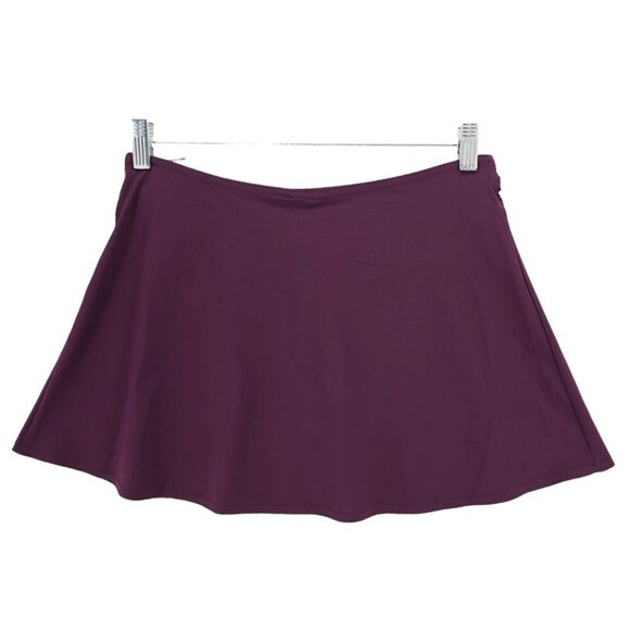 NWT KARLA COLLETTO Cover Up Skirt WINE PURPLE A-Line Stretch Size SMALL - Picture 2 of 6
